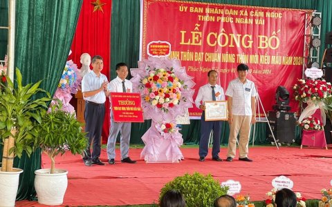 Thôn Phúc Ngán Vải tổ chức Lễ công bố thôn NTM kiểu mẫu năm 2024